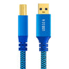 Cable conector USB 3.0 A macho a B macho para impresora / disco duro, longitud: 0,3 m (azul)