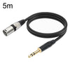 TC145BK55 Cable de micrófono TRS macho de 6,35 mm 1/4 a XLR macho de 3 pines, longitud: 5 m (negro)