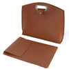 Bolso interior impermeable para computadora portátil de PU para computadora portátil de 12 a 14 pulgadas (marrón)