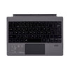 1089DC-PT Teclado Bluetooth 3.0 magnético retroiluminado portugués para Microsoft Surface Pro 7/6/2017/4/3 (gris)