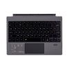 1089DC-RU Teclado Bluetooth 3.0 magnético retroiluminado ruso para Microsoft Surface Pro 7/6/2017/4/3 (gris)
