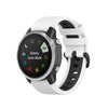 Para Garmin Fenix 6x Band de reloj de silicona de dos colores (negro blanco)