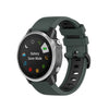Para Garmin Fenix 6x Band de reloj de silicona de dos colores (Black Olive Green)
