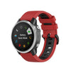 Para Garmin Fenix 6x Band de reloj de silicona de dos colores (negro rojo)