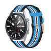 Para Galaxy Watch 3 41 mm correa de reloj de nailon tejido, tamaño: tamaño libre 20 mm (negro azul cielo)