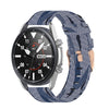 Para Galaxy Watch 3 45 mm correa de reloj de nailon tejido, tamaño: tamaño libre 22 mm (azul blanco)