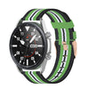 Para Galaxy Watch 3 45 mm correa de reloj de nailon tejido, tamaño: tamaño libre 22 mm (negro lima)