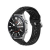 Para Galaxy Watch 3 45 mm correa de reloj de silicona de color sólido, tamaño: tamaño libre 22 mm (negro)