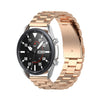 Para Galaxy Watch 3 45 mm Correa de reloj de acero inoxidable de 3 cuentas con destornillador y orejas, tamaño: 22 mm (Rose Rold)