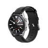 Para Galaxy Watch 3 45 mm correa de reloj de cuero de cola redonda, tamaño: tamaño libre 22 mm (negro)