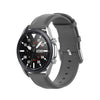 Para Galaxy Watch 3 45 mm correa de reloj de cuero de cola redonda, tamaño: tamaño libre 22 mm (gris)