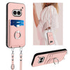 Estuche para teléfono con tarjetero y anillo de cuerda para teléfono 2a R20 de For Nothing (rosa)