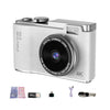 LK003 Cámara CCD HD 4K de doble lente de 2,4 pulgadas Cámara retro para niños (blanca)