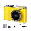 LK003 Cámara CCD HD 4K de doble lente de 2,4 pulgadas Cámara retro para niños (amarillo)