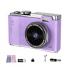 LK003 Cámara CCD HD 4K de doble lente de 2,4 pulgadas Cámara retro para niños (púrpura)