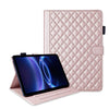 Funda tipo libro de piel con diseño de rombos y soporte para Xiaomi Redmi Pad 2 9.7 (2026) – Oro rosa