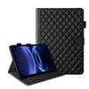 Funda tipo libro de piel con diseño de rombos y soporte para Xiaomi Redmi Pad 2 9.7 (2026) – Negra