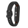 Correa de reloj de silicona de color sólido de 12 mm (negra)
