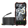 T21 Endoscopio industrial con pantalla a color IPS de 4,5 pulgadas, cámara única de 5,5 mm, cable duro dividido, longitud: 10 m (negro rojo)