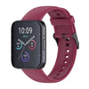 Para SKG V9 Pro Correa de reloj de silicona líquida con hebilla negra de color sólido (rojo vino)