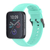 Para SKG V9 Pro Correa de reloj de silicona líquida con hebilla negra de color sólido (verde azulado)