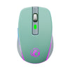 Ratón inalámbrico para juegos iMICE G903 con Bluetooth, modo dual, 6 teclas y silencioso (verde)