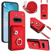 Estuche para teléfono con anilla y cordón largo For Nothing Phone 3a (rojo)