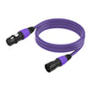 Cable de audio XLR de 3 pines macho a hembra JC1015, longitud: 3 m (púrpura)