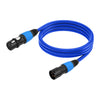 Cable de audio XLR de 3 pines macho a hembra JC1015, longitud: 10 m (azul)
