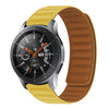 Correa de reloj de silicona magnética de color de contraste de 20 mm (amarillo claro)