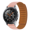 Correa de reloj de silicona magnética de color de contraste de 22 mm (arena rosa)