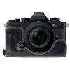 Para Nikon ZFC Base de media caja para cámara de cuero PU brillante (negro)
