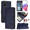 Para UMIDIGI Power 7 / Power 7S Cat Rat Estuche para teléfono de cuero RFID en relieve con cordón (azul)