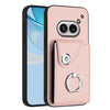 Estuche para teléfono con anillo y tarjetero For Nothing Phone 2a (rosa)