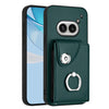 Estuche para teléfono con anillo y tarjetero For Nothing Phone 2a (verde)