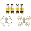 2 pares Sunnylife 7238F-3C para DJI Mavic Air 2 hélices de liberación rápida de tres colores de doble cara y bajo nivel de ruido (negro, amarillo, blanco)