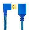 Cable de extensión de codo lateral USB 3.0 hembra a USB 3.0 macho para disco USB, mouse, teclado e impresora, longitud: 1 m (codo derecho)