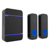 Timbre inalámbrico resistente al agua IP55 de 110 dB N15K-2T1-B, receptor x 1 y transmisor x 2, enchufe estadounidense (negro)