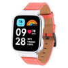 Correa de reloj de cuero integrada con marco de metal para Redmi Watch 3 Lite (rojo)