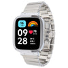 Correa de reloj de acero inoxidable de una sola perla con marco integrado para Redmi Watch 3 Lite (plateada)