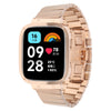 Correa de acero inoxidable de una sola perla integrada para Redmi Watch 3 Lite (oro rosa)