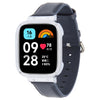 Correa de reloj de cuero genuino integrada con marco de metal para Redmi Watch 3 Lite (azul oscuro)