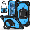 Funda antigolpes estilo robot de doble capa con soporte y protección de cámara para Xiaomi Redmi Pad 2 9.7 (2026) – Negro y azul