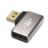 Adaptador convertidor de DisplayPort macho a DisplayPort hembra PD1.4 de 8K 60 Hz, ángulo: derecho