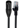 Cable de extensión de red XLR de 3 pines macho a RJ45 macho para la serie de controladores DMX-CON, longitud: 30 cm (negro)