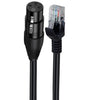 Cable de extensión de red XLR de 3 pines hembra a RJ45 macho para la serie de controladores DMX-CON, longitud: 30 cm (negro)