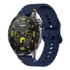 Correa de reloj de silicona con costuras y patrón de ondas de 22 mm (azul medianoche)