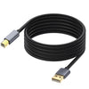 Cable de extensión para transmisión de datos de impresora USB 2.0 A macho a B macho con puerto cuadrado, longitud: 10 m