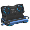 Estación de acoplamiento para juegos USB-C 10 en 1 YCE-V279, carcasa para disco duro con ventilador desmontable (azul y negro)
