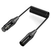 Cable de cobre puro en espiral, blindado y balanceado, de XLR macho de 3 pines a XLR hembra de 3 pines, longitud: 0,5 m